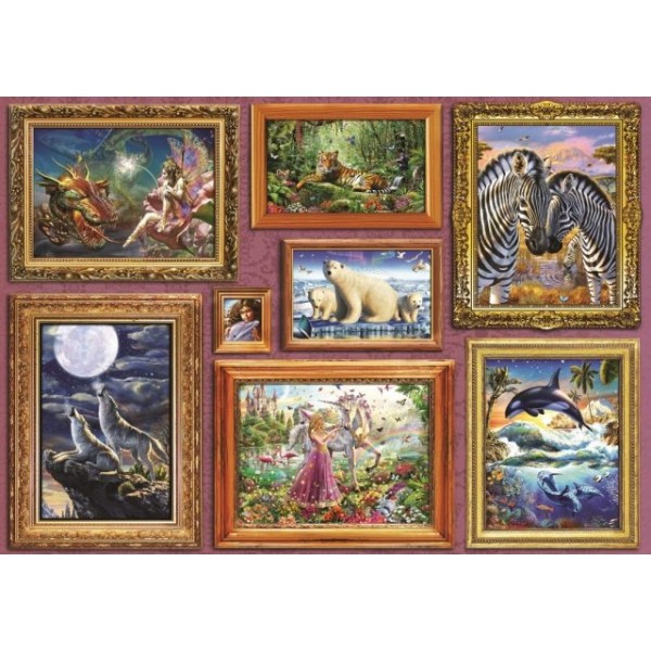 Galeria ośmiu obrazów dla dziewczynek, Adrian Chesterman (1000el.) - Sklep Art Puzzle